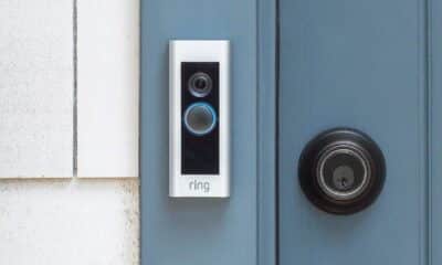 ring doorbell on wall of home