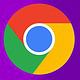 google chrome logo on purple background