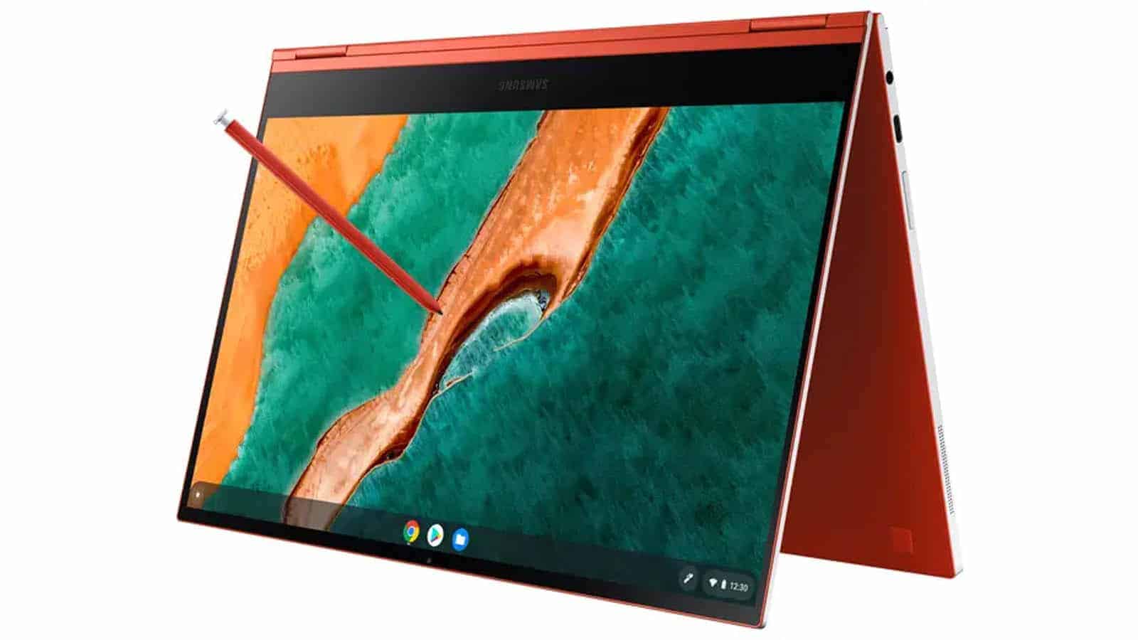 samsung galaxy chromebook folded open