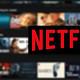 netflix logo on blurred background