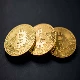 bitcoin cryptocurrency on table