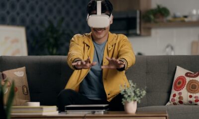 woman using emerge wave-1 ultrasonic virtual reality controller crowdfunding campaign
