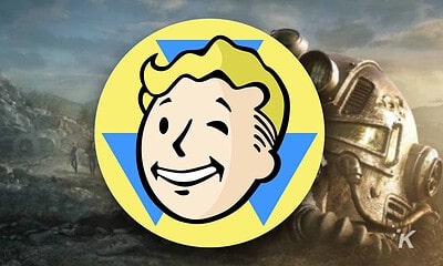fallout logo and blurred background