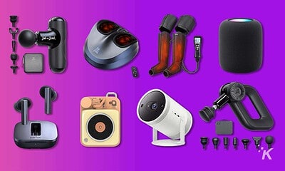 Valentine's Day gift guide products in purple backgorund