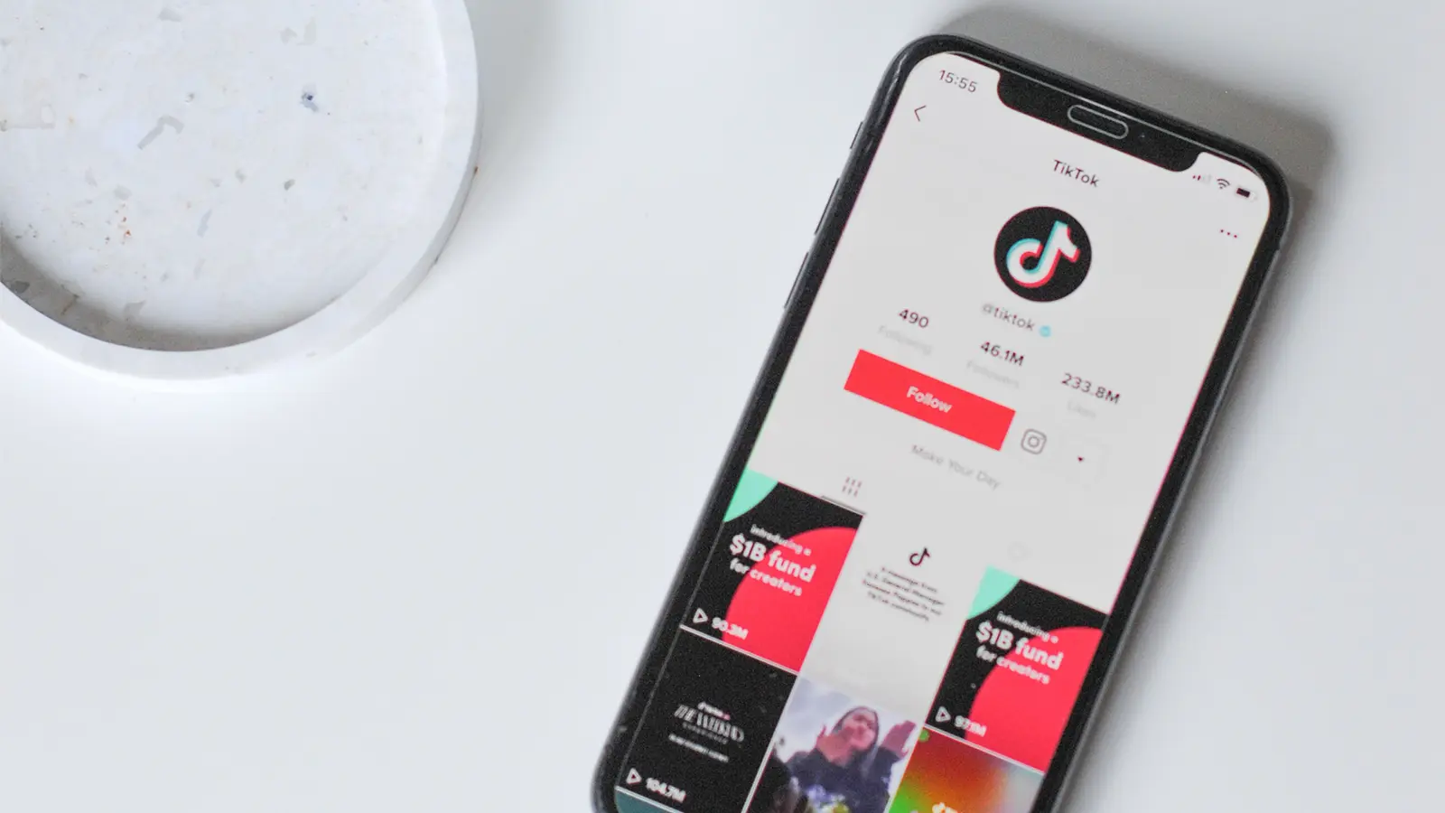 TikTok on phone