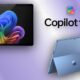 Colorful tablet and laptop showcasing Copilot+PC software.