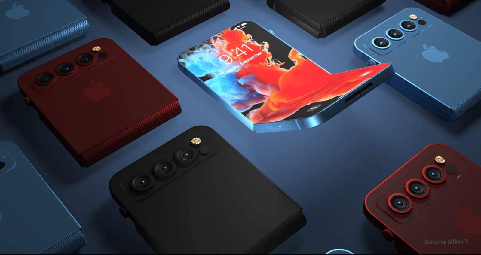 Foldable smartphones display and camera design