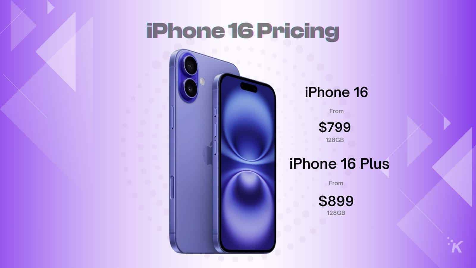 iPhone 16 and 16 Plus pricing details.