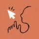 Abstract line art with white cursor