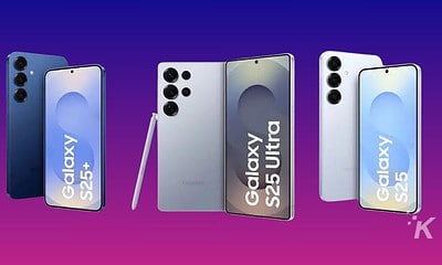 Samsung Galaxy S25 series smartphones displayed.