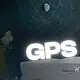 Moon rover with GPS text overlay
