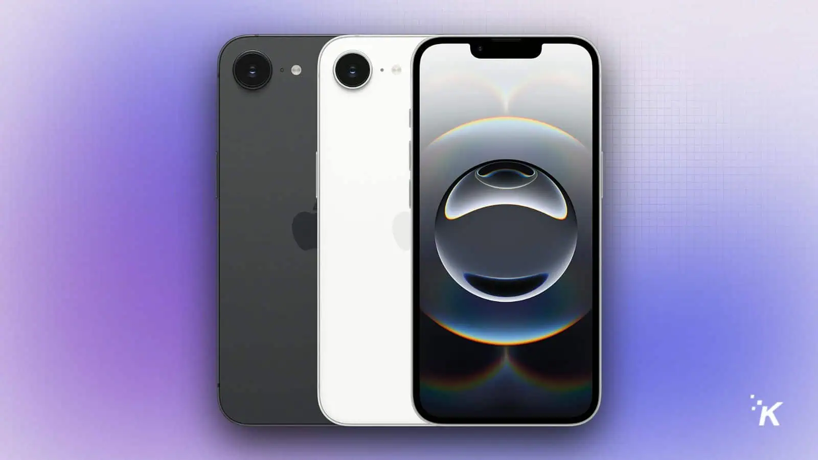 iPhone SE models in black, white, and display view.