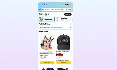 Pickleball gear and accessories shopping interface