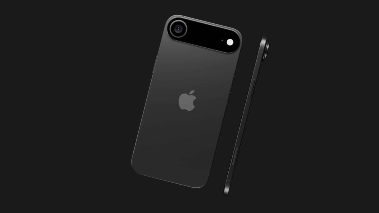 Black iPhone with Apple logo on back
